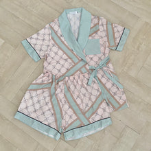 Yuki Wrap Silk Shorts Sleepwear Set