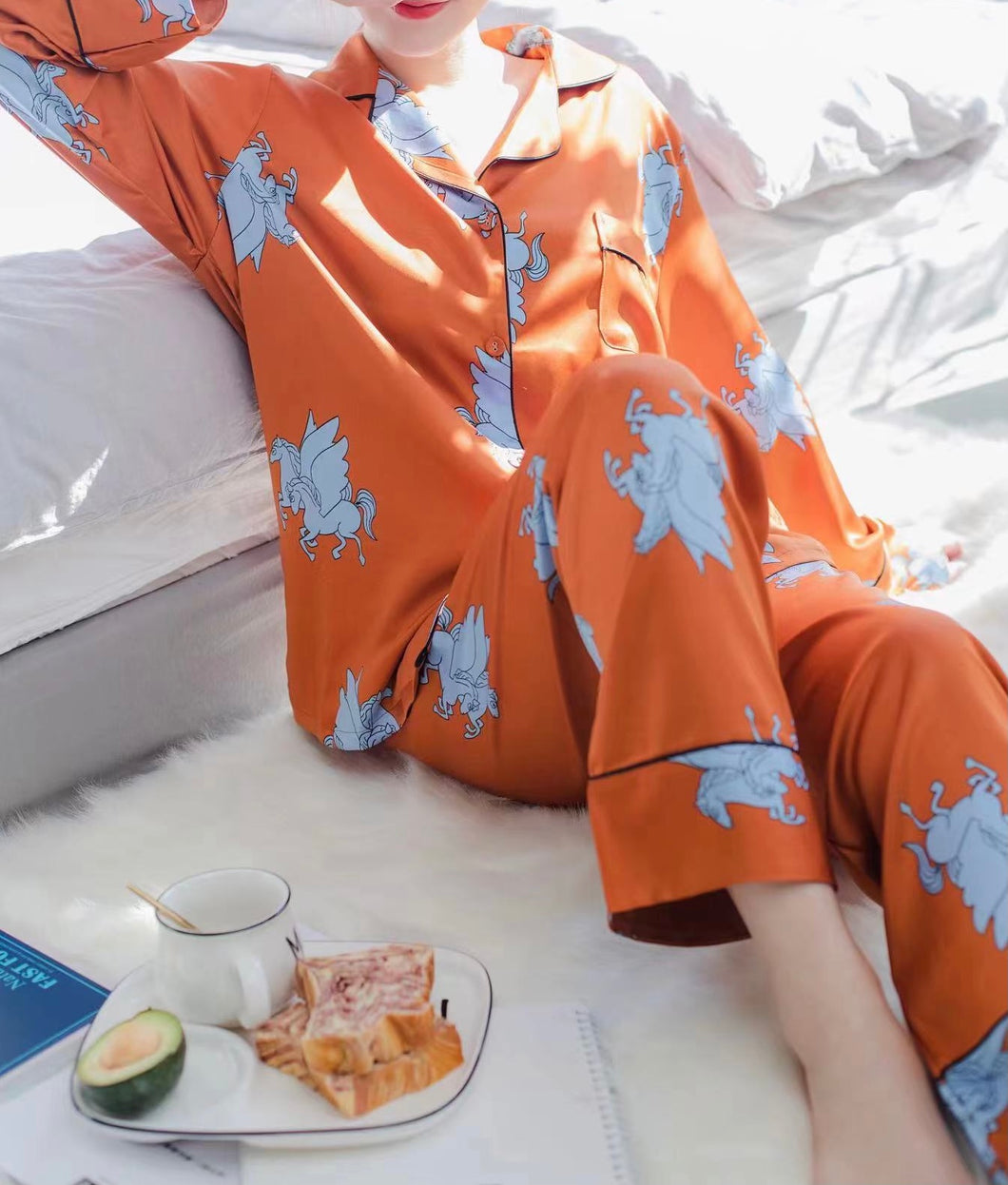 Aubrey Longsleeve Silk Pajama Set